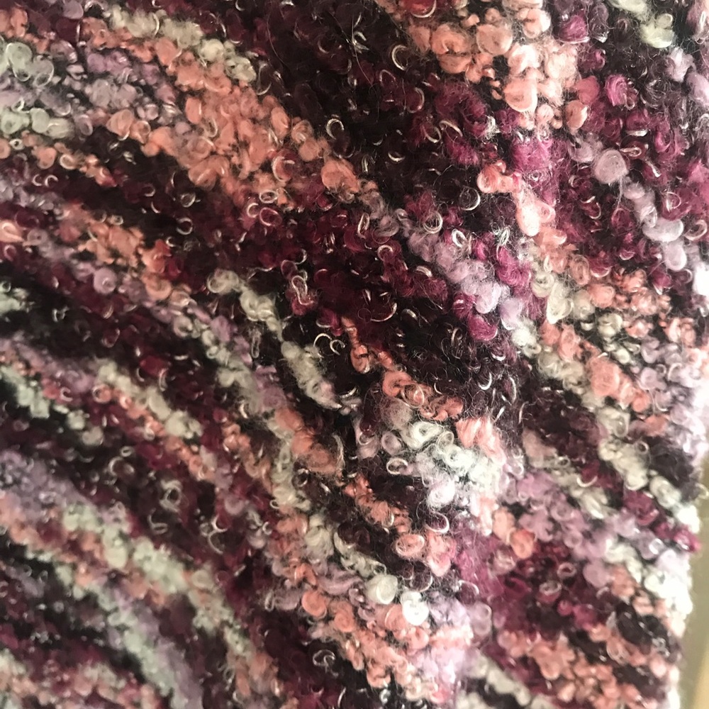 Cotton poncho purple/pink